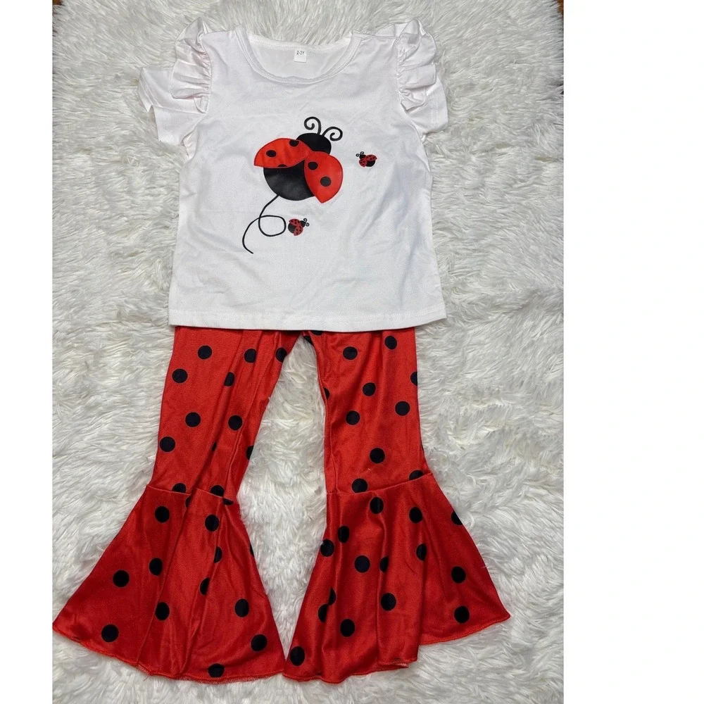 Shein Toddler Girls 4-Piece Outfit Bundle Dress,Romper,Shorts,Leggings Size 2-3Y
